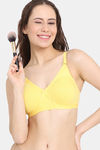 Rosaline Everyday Double Layered Non-Wired 3/4th Coverage T-Shirt Bra - Habanero Gold — thumbnail 1